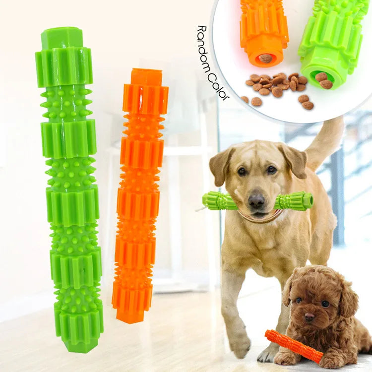 Indestructible Rubber Dog Chew Toy – Teeth Cleaning & Treat Dispenser